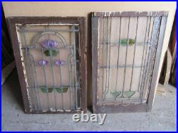 Antique Stained Glass Windows Top And Bottom Set Architectural Salvage Antique Stained Glass Windows Top And Bottom Set Architectural Salvage