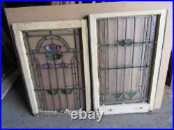 Antique Stained Glass Windows Top And Bottom Set Architectural Salvage Antique Stained Glass Windows Top And Bottom Set Architectural Salvage