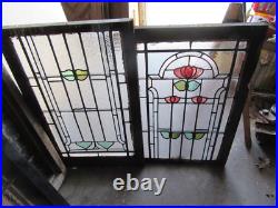 Antique Stained Glass Windows Top And Bottom Set Architectural Salvage Antique Stained Glass Windows Top And Bottom Set Architectural Salvage