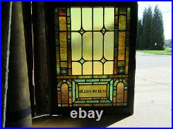 Antique Stained Glass Windows Top And Bottom Set Ee Architectural Salvage