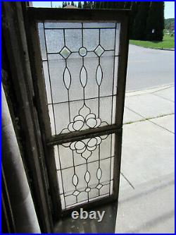 Antique Stained Glass Windows Top Bottom Bevels Architectural Salvage