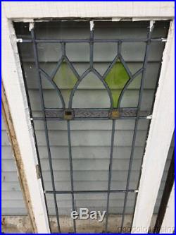 Antique Stained Leaded Glass Doors / Windows 43 by 16