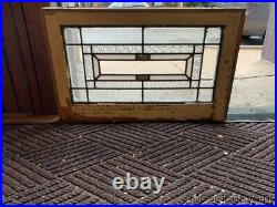 Antique Stained Leaded Glass Transom Window 23 x 14 Circa 1925