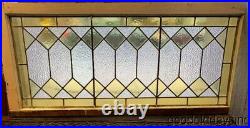 Antique Stained Leaded Glass Transom Window 42 x 19 Circa 1900