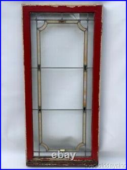 Antique Stained Leaded Glass Transom window / cabinet door Circa 1925