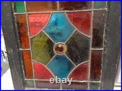 Antique Stained Leaded Glass Window