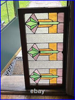Antique Stained Leaded Glass Window, 1930, Exc Cond