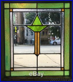 Antique Stained Leaded Glass Window 25 by 22 Circa 1915