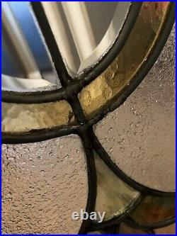 Antique Stained Leaded Glass Window Beveled/cut Glass Accents Coal Mine Area Pa
