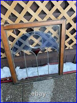 Antique Stained Leaded Glass Window Chicago Bungalow For Restoration