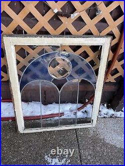 Antique Stained Leaded Glass Window Chicago Bungalow For Restoration