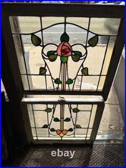 Antique Stained Leaded Glass Windows Circa 1920