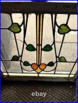 Antique Stained Leaded Glass Windows Circa 1920