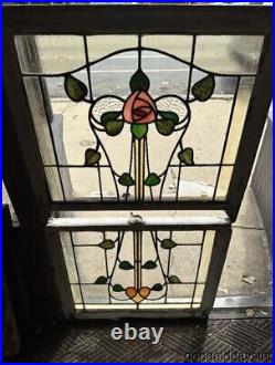 Antique Stained Leaded Glass Windows Circa 1920