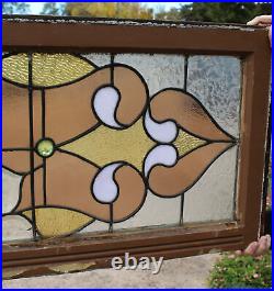 Antique Stained leaded Glass Window over the bay