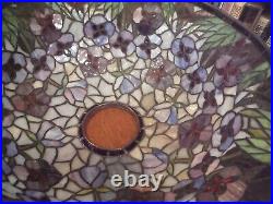 Antique Tiffany Inspired Leaded Stained Glass Lamp Handel Chicago Brothers Style