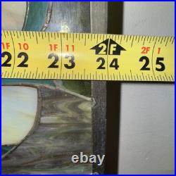 Antique Victorian Stained Glass Leaded Panel Tiffany Style Window VTG 24x24