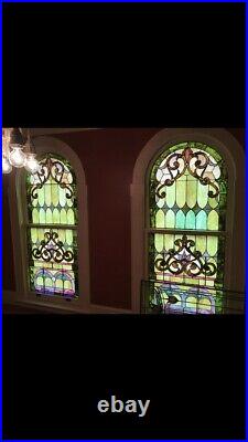 Antique Victorian Stained Glass Windows from the 1890s