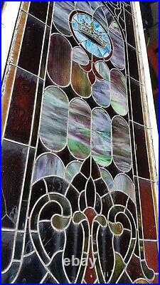 Antique/VintageChurchJeweledStained Glass WindowCrown8 FtSplendid Colors