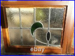 Antique Vintage 1930's Stained Glass Leaded Windows x3