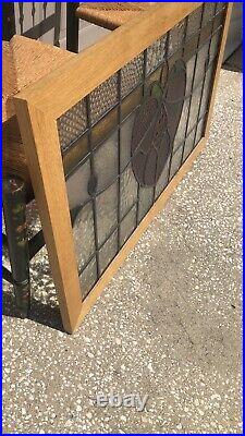 Antique Vintage 37x23 Stained Glass Heart Window Custom Tempered Glass Protected