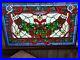 Antique_Vintage_Colorful_Stained_Glass_Window_Panel_Hanger_34_5_X_20_5_01_egfn