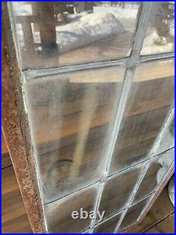 Antique Vintage Industrial Factory Steel Casement Lite Leaded Window