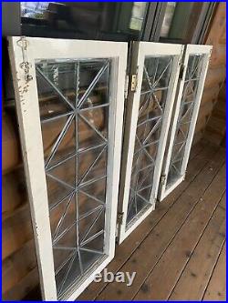 Antique Vintage Leaded Bent Outwards Window Glass