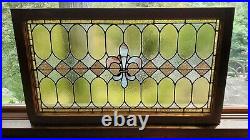 Antique/Vintage Leaded Stained Glass Window (42 L) Fully Restored