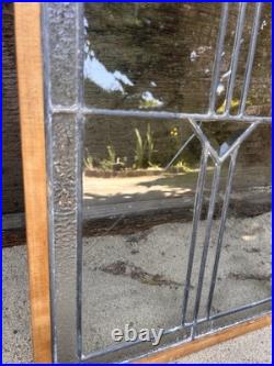 Antique/Vintage Pair of Leaded Stain Glass Arrow Windows/Cabinet Doors 39x 17