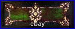 Antique Vintage c1880 American Aesthetic Stained Glass Transom Window