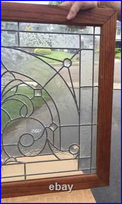 Antique WINDOW LEADED JEWELED, BEVELED (STAINED) GLASS