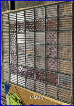 Antique amethyst raindrop prism stained glass window 1910s