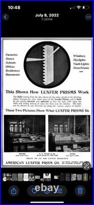 Antique amethyst raindrop prism stained glass window 1910s