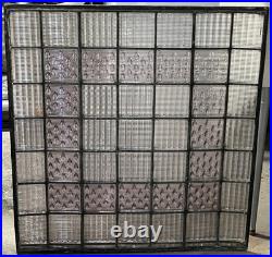 Antique amethyst raindrop prism stained glass window 1910s