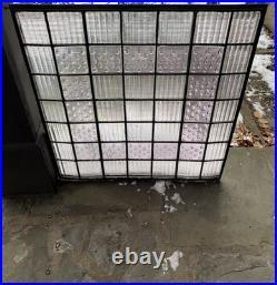 Antique amethyst raindrop prism stained glass window 1910s