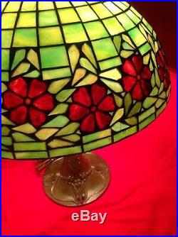 Antique leaded glass lamp 1907, williamson, Tiffany, sues, Whaley, Handel, Wilkinso