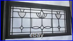 Antique leaded glass window from the coal region of PA 1920s nice NO CRACKS