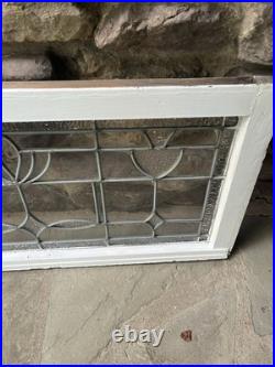 Antique leaded glass window from the coal region of PA 1920s nice NO CRACKS