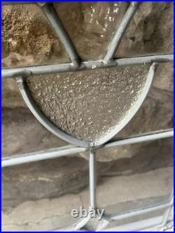 Antique leaded glass window from the coal region of PA 1920s nice NO CRACKS