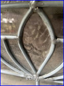 Antique leaded glass window from the coal region of PA 1920s nice NO CRACKS