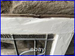 Antique leaded glass window from the coal region of PA 1920s nice NO CRACKS