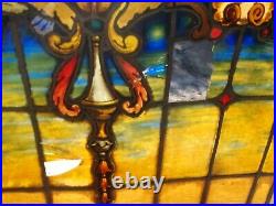 Antique stained Glass window, French Estate