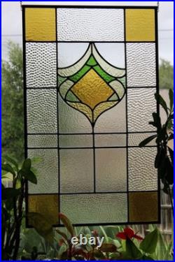 Antique stained glass window, panel, salvage, newley restored, ready to hang Antique stained glass window, panel, salvage, newley restored, ready to hang