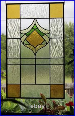 Antique stained glass window, panel, salvage, newley restored, ready to hang Antique stained glass window, panel, salvage, newley restored, ready to hang