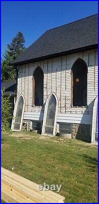 Antique stained glass windows church