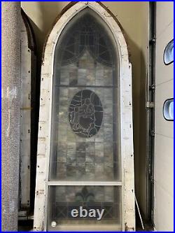 Antique stained glass windows church