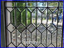 Antique/vintage Beveled Glass Window Pair Architectural Salvage