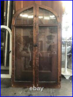 Arched Leaded Glass Casement Windows Arts & Crafts 62x36