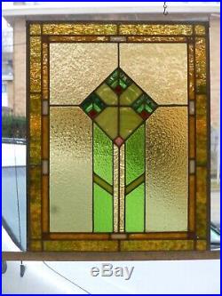 Architectural Salvage Stained Glass-True Antique Leaded Window, Early 1900's